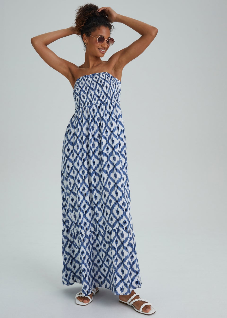JDY Starr Blue Smock Maxi Dress