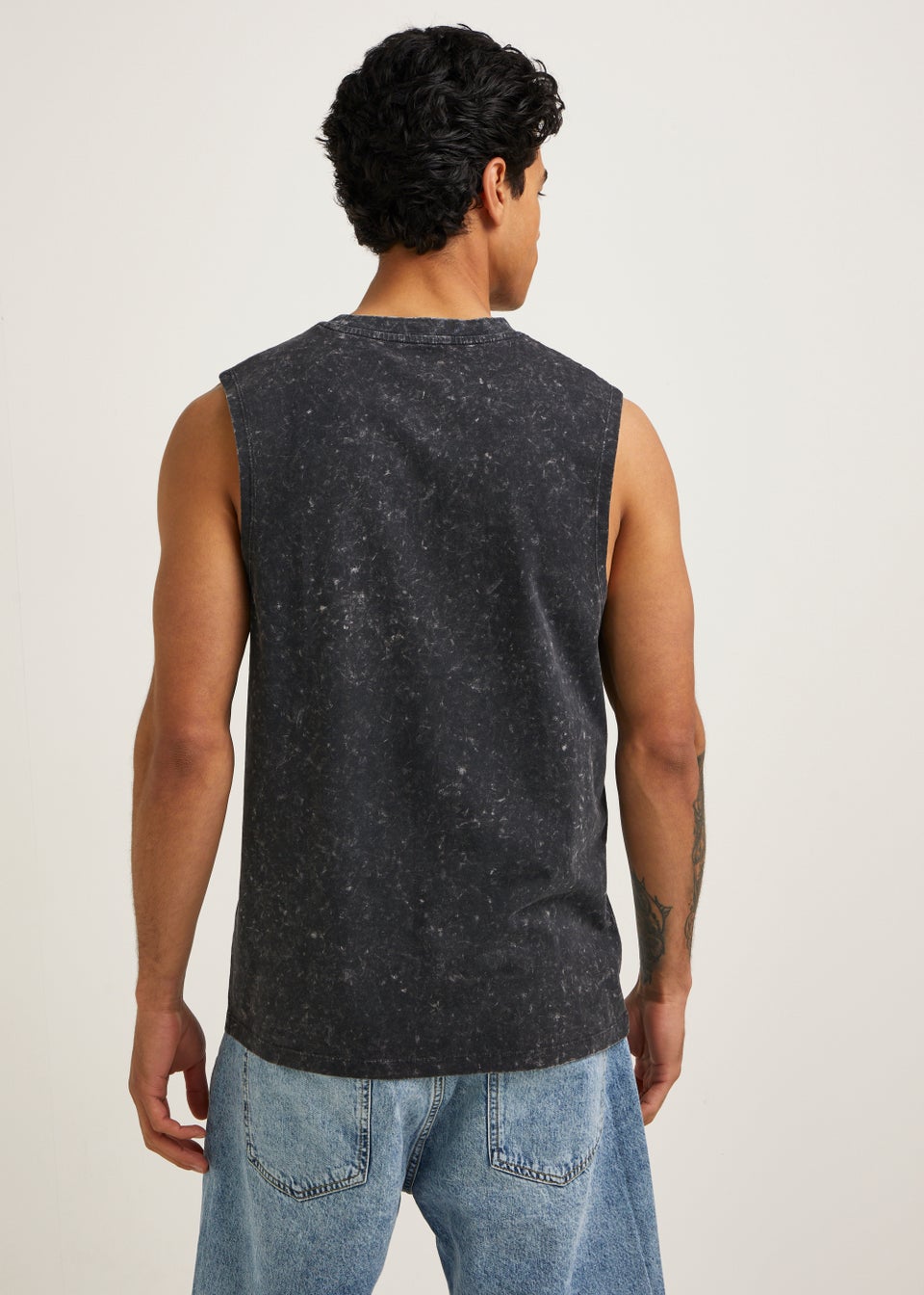 Black Wild Aces Print Vest Top