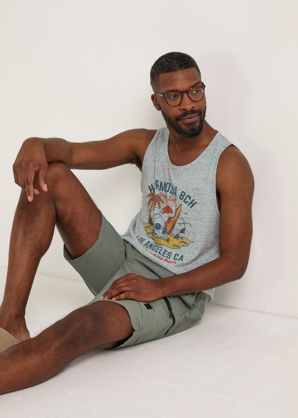 Grey Hermosa Beach Vest Top