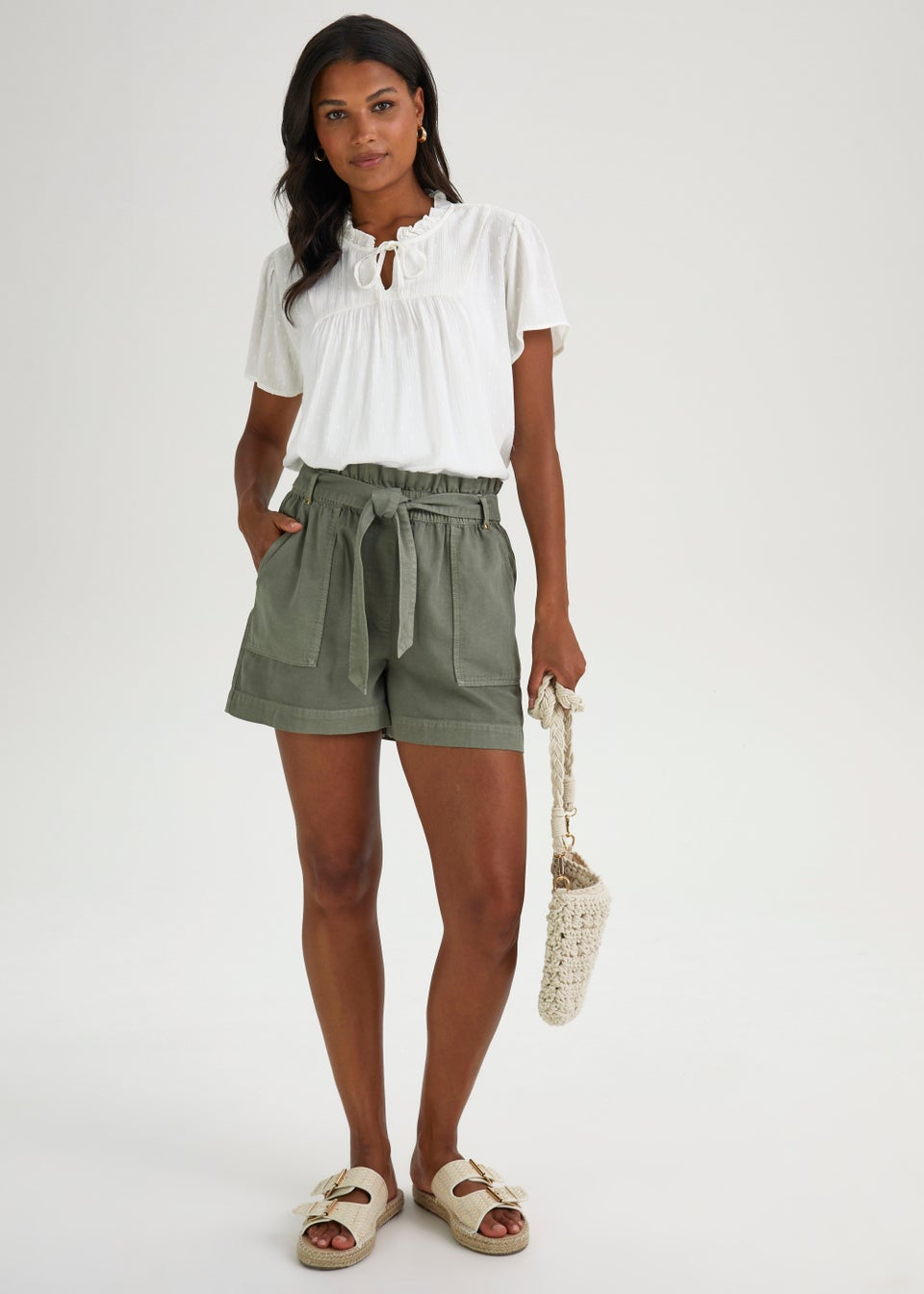 JDY Lima White Dobby Top