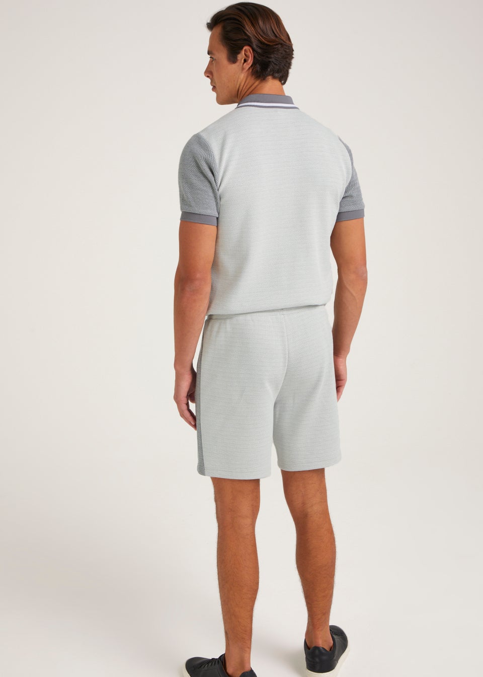 T&W Grey Stripe Co-Ord Shorts