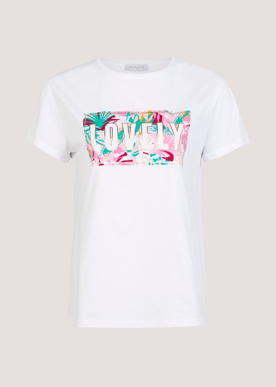 White Lovely Slogan T-Shirt