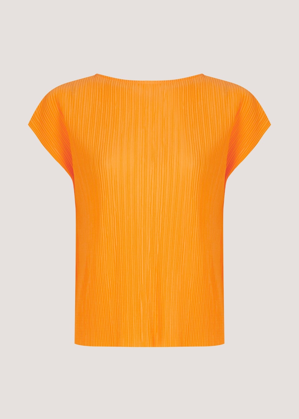 Orange Plisse Top