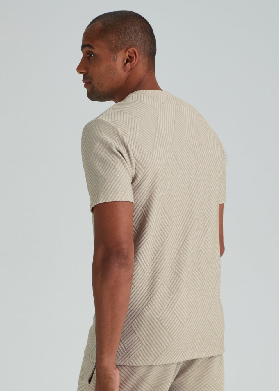 T&W Stone Zigzag Co-Ord T-Shirt
