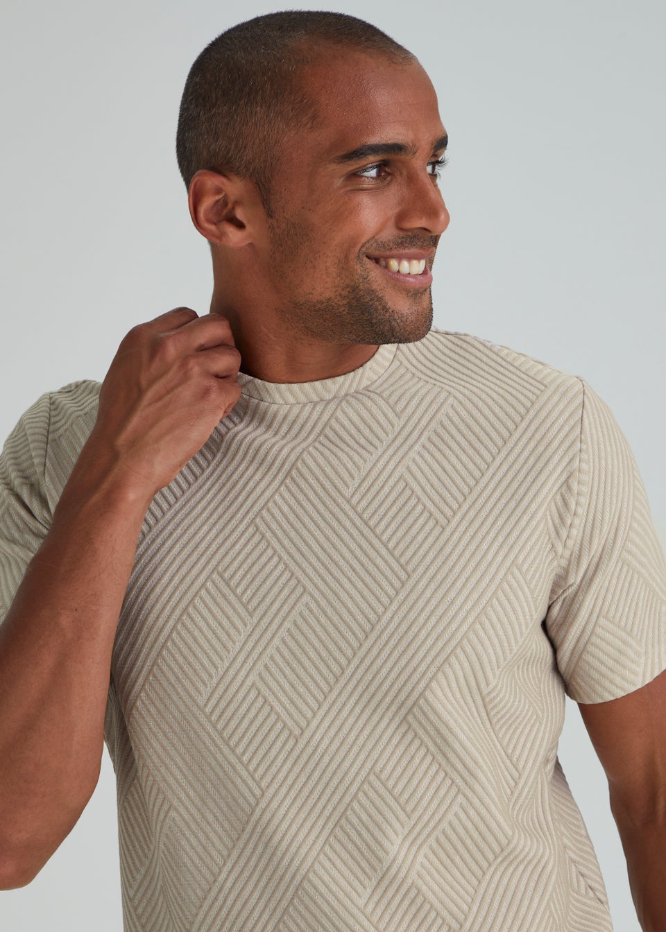 T&W Stone Zigzag Co-Ord T-Shirt