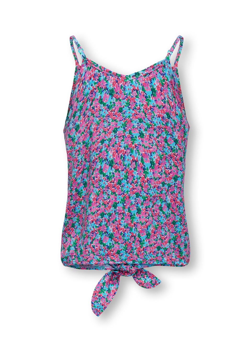 ONLY Kids Blue Floral Print Knot Top (6-14yrs)