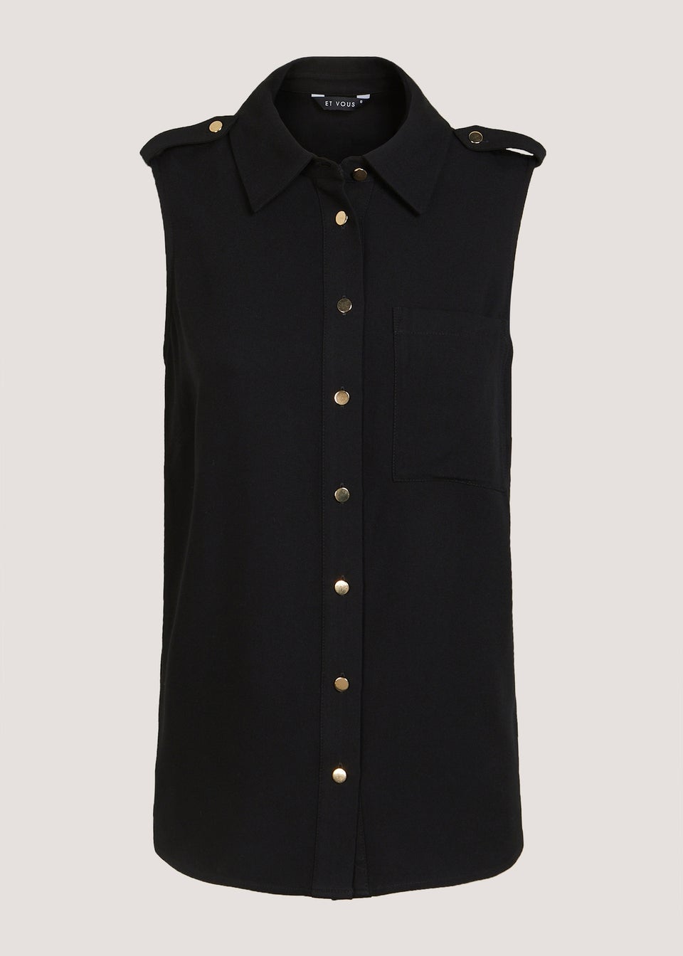 Et Vous Black Utility Shirt