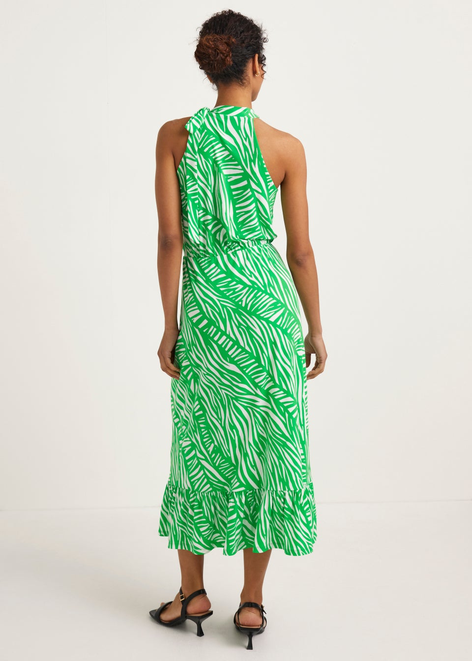Matalan green sales leopard print dress