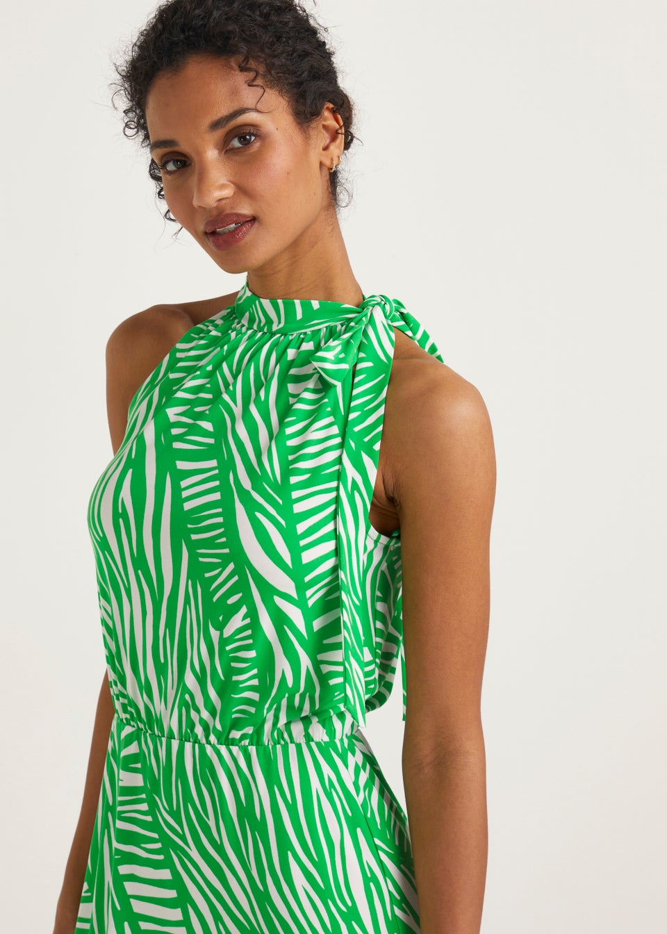 Matalan green top leopard dress