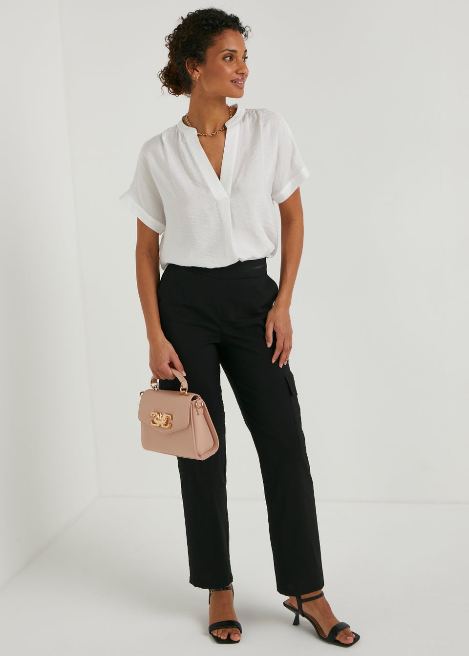 Et Vous Black Cargo Trousers