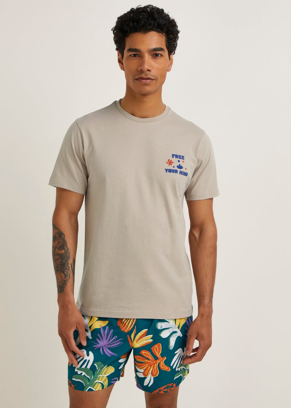 Stone Free Your Mind Print T-Shirt