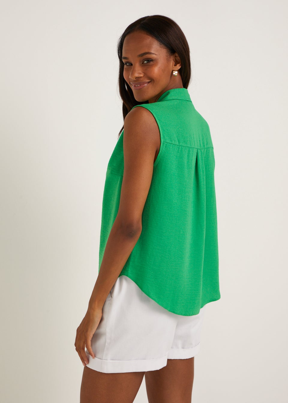 Green Sleeveless Shirt