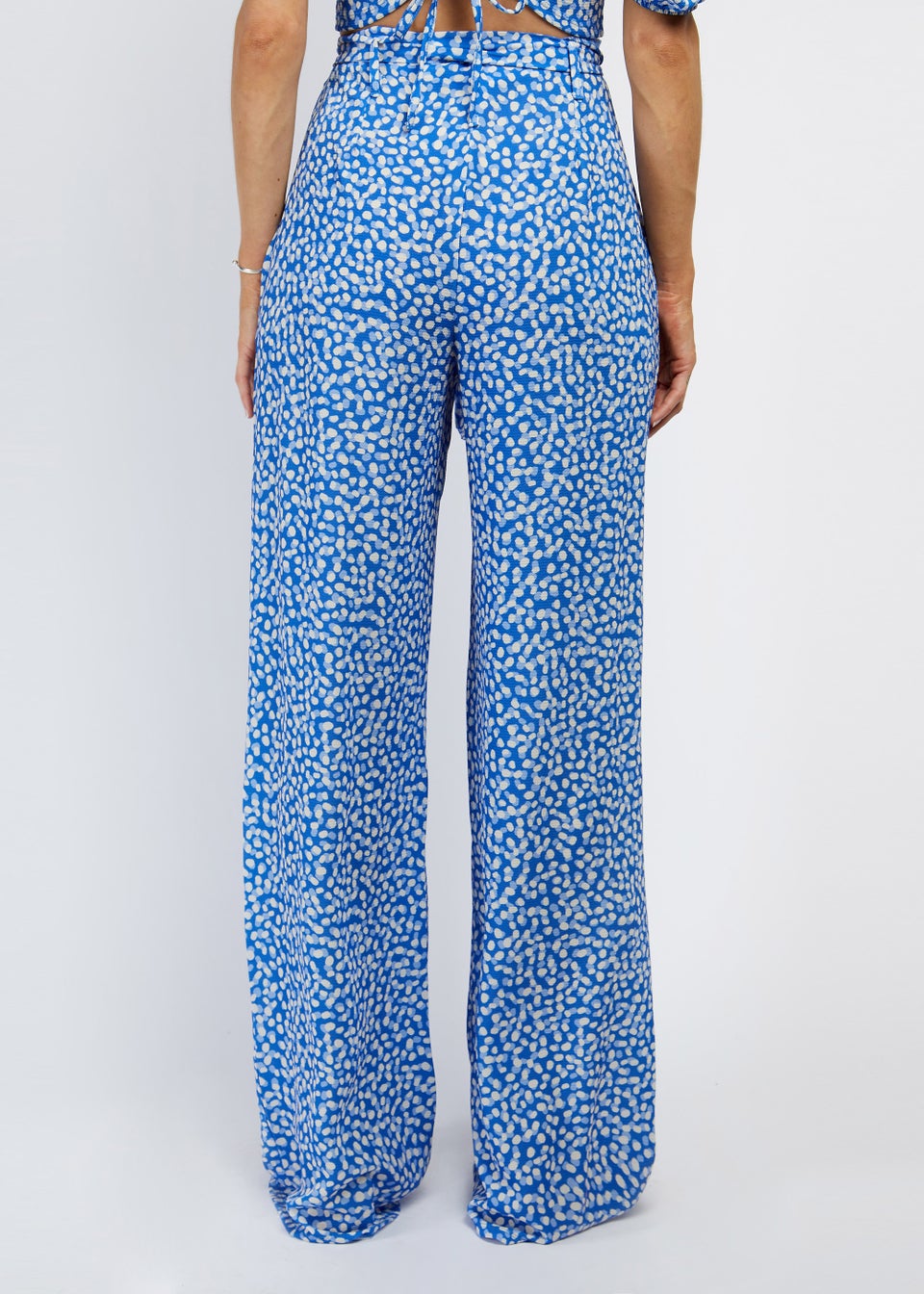 Girls on Film by Dani Dyer Blue Floral Wide Leg Co-Ord Trousers