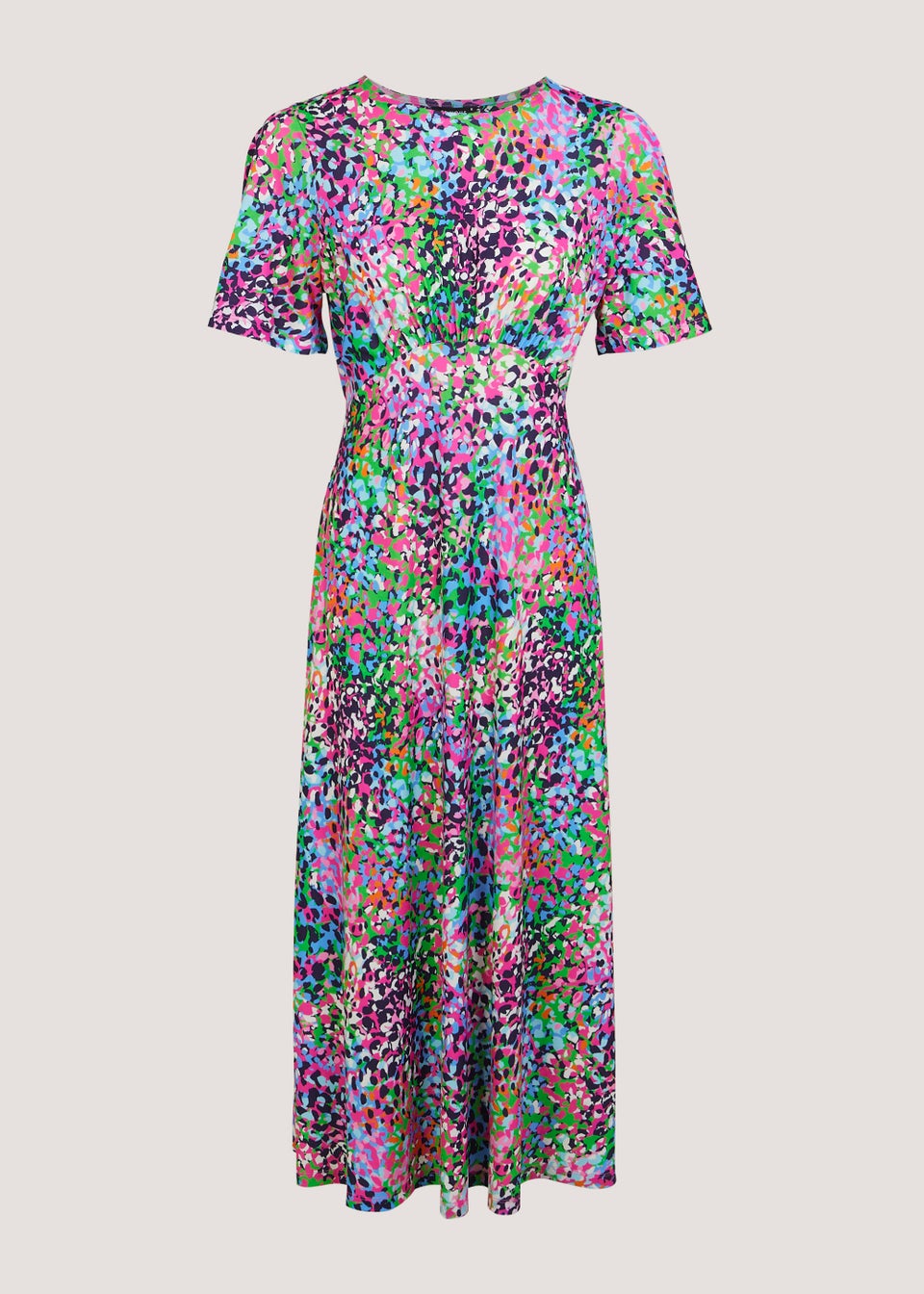 Et Vous Multicoloured Print Short Sleeve Midaxi Dress - Matalan