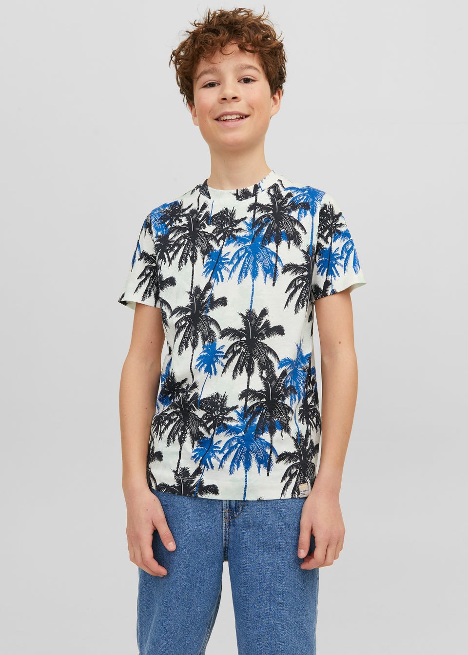 Jack & Jones Junior Multicoloured Palm Tree Print T-Shirt (6-16yrs ...