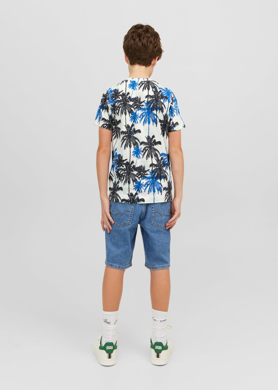 Jack & Jones Junior Multicoloured Palm Tree Print T-Shirt (6-16yrs)