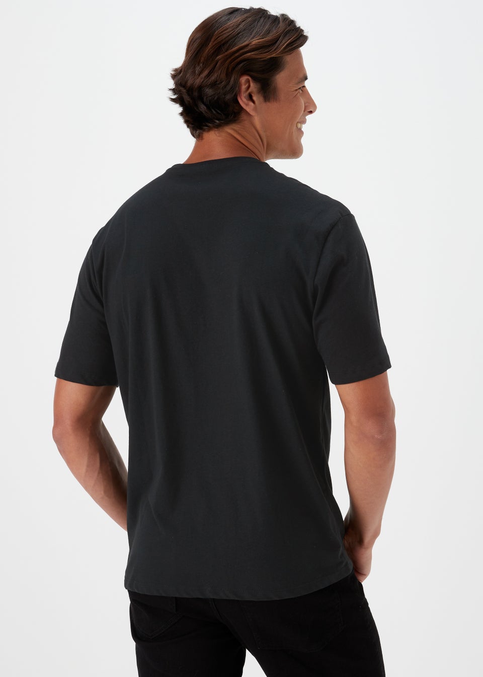 3 Pack Black Essential Crew Neck T-Shirts - Matalan