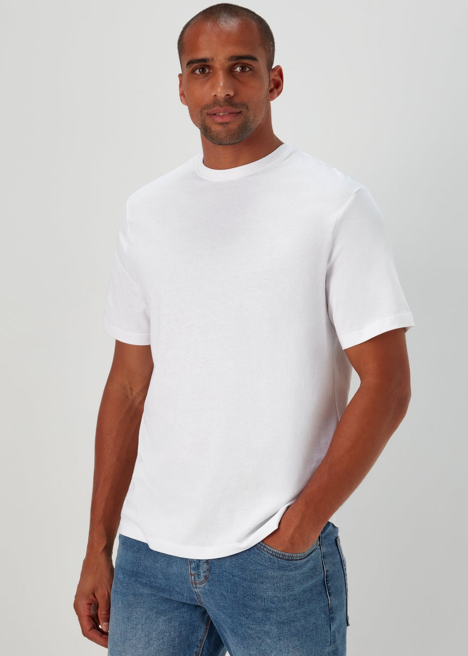 5 Pack Essential White T-Shirts
