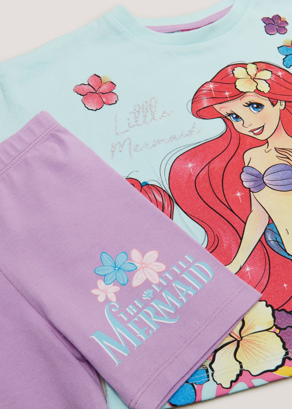 Kids Aqua Disney The Little Mermaid T-Shirt & Shorts Set (9mths-6yrs)