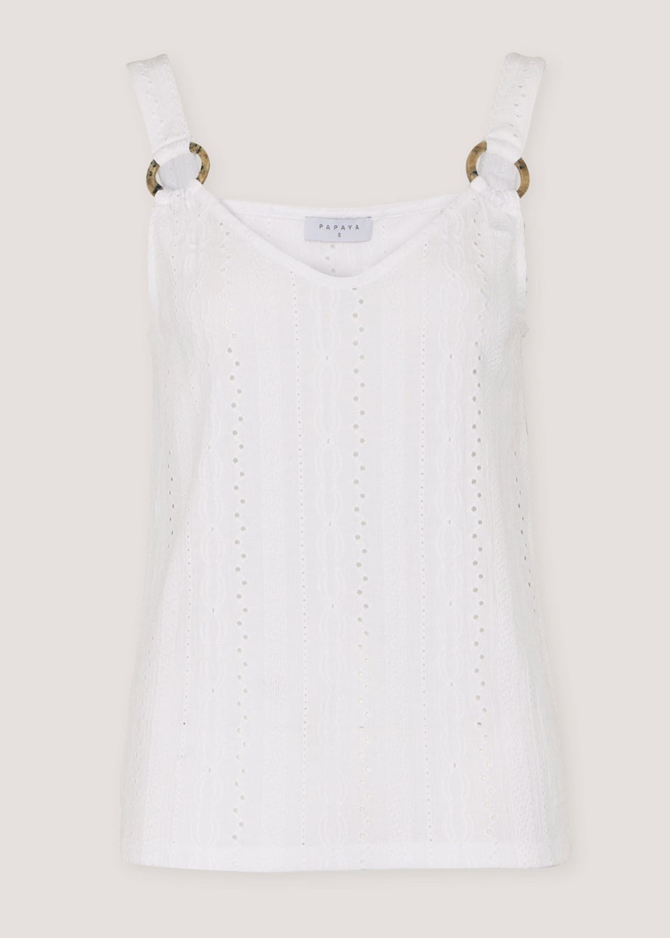White Ring Vest Top
