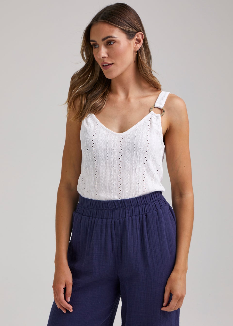 White Ring Vest Top