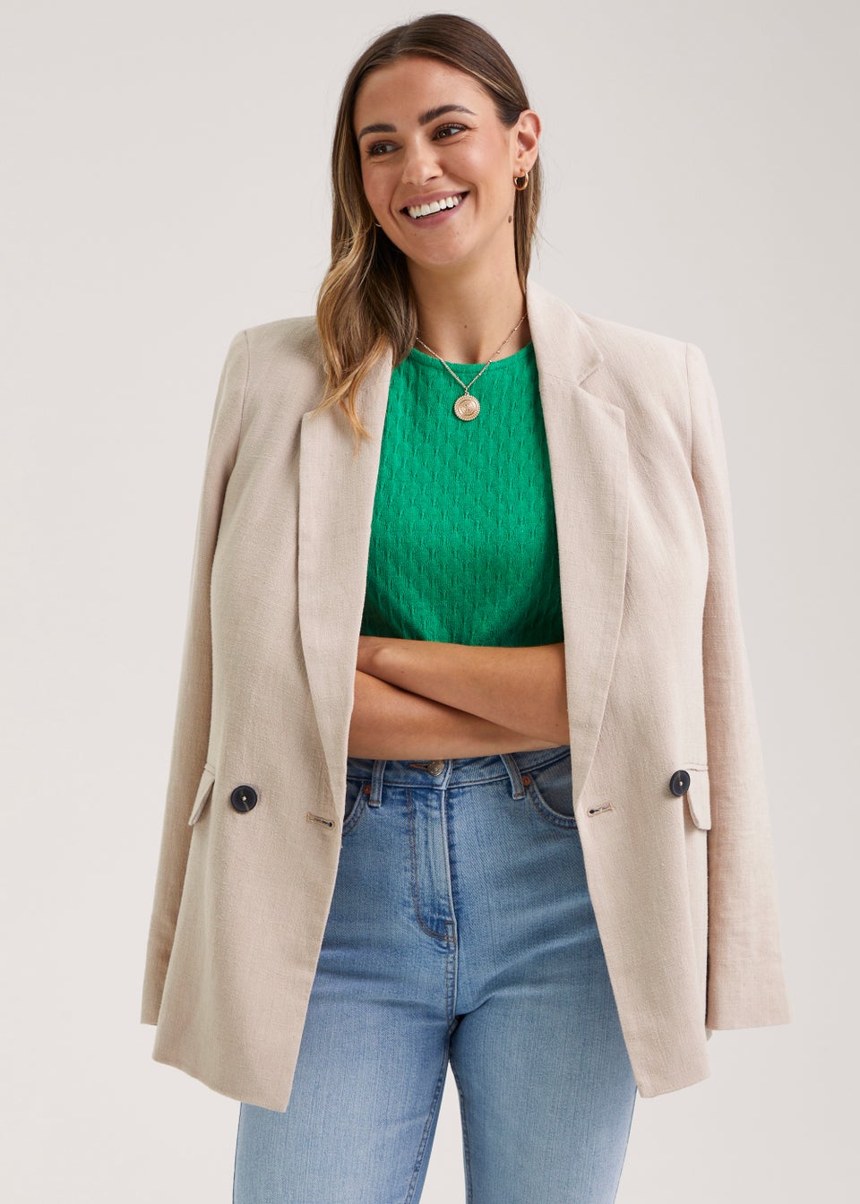Green Knitted Effect Cami Vest Top