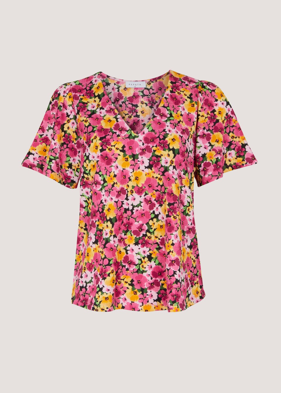 Pink Floral Print Top