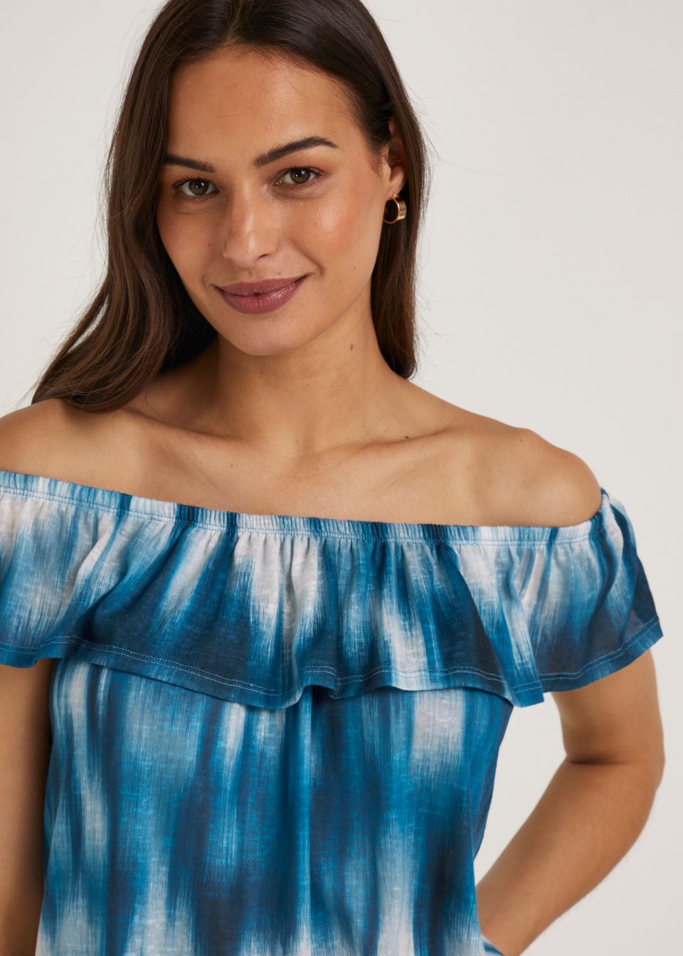 Tie dye bardot top online