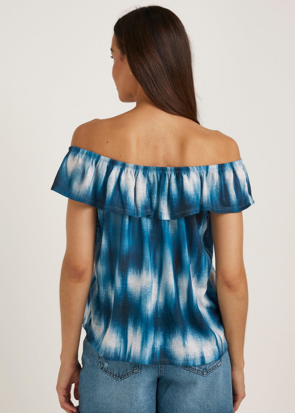 Tie dye bardot top sales