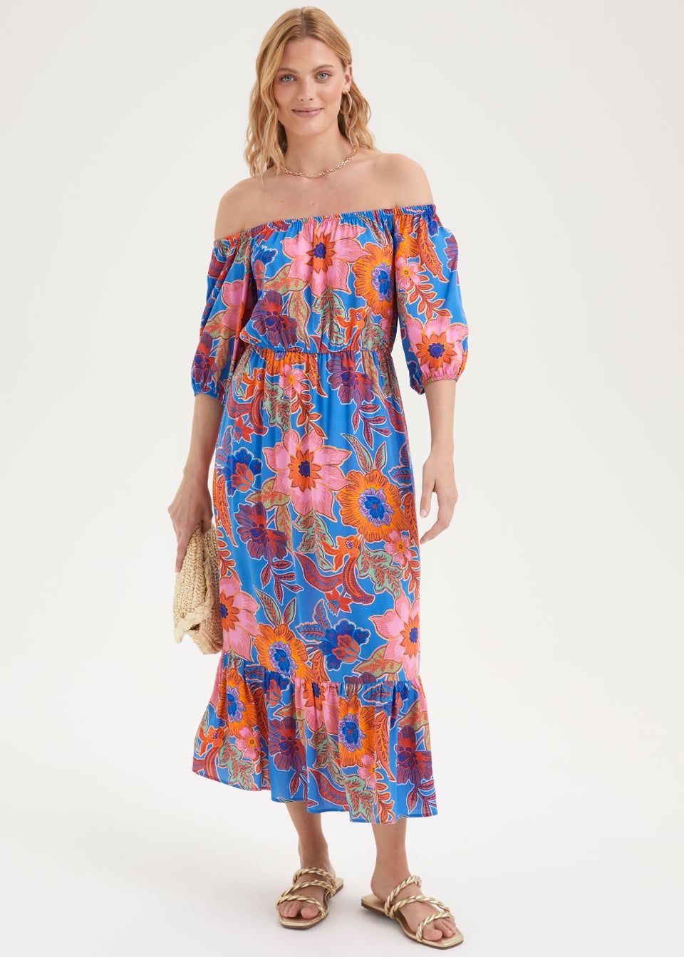 Matalan white bardot hotsell dress