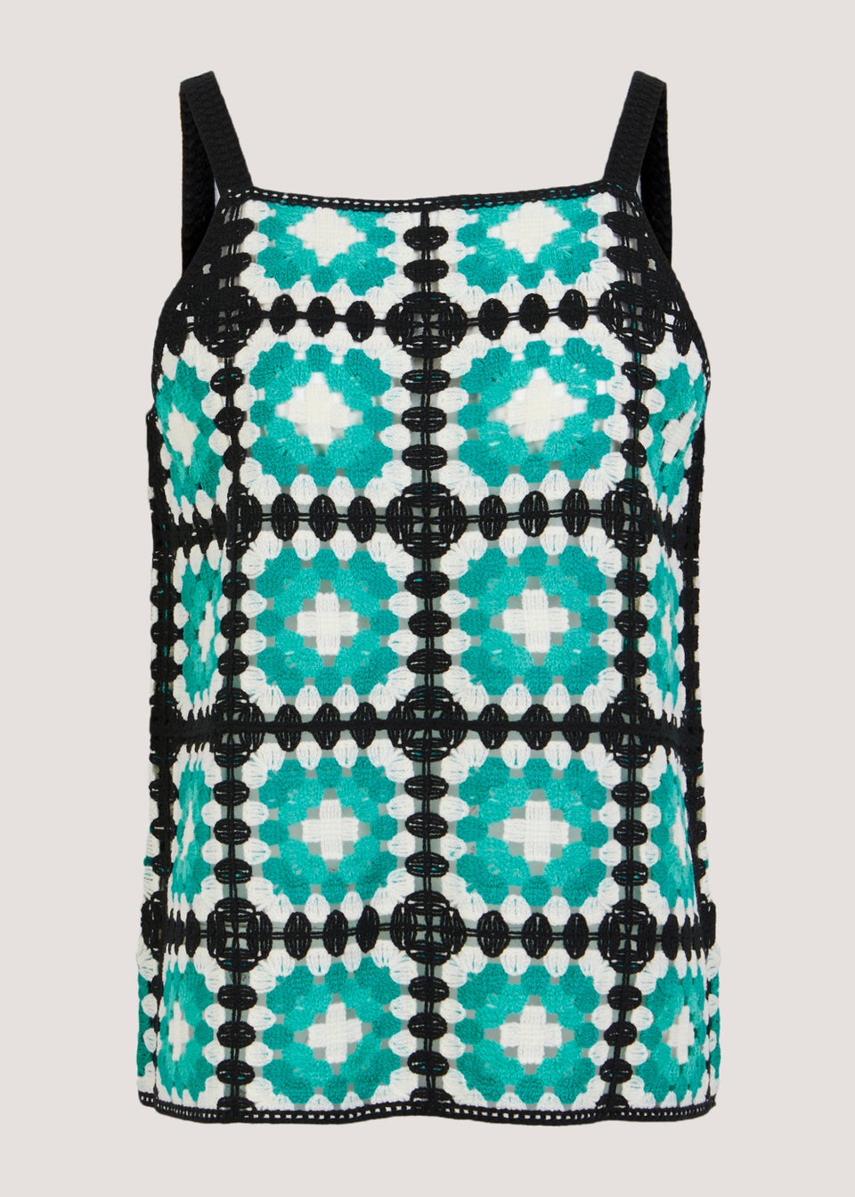 Multicoloured Crochet Vest Top