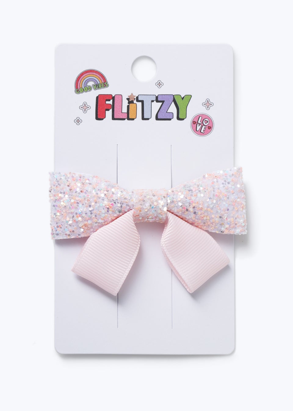 Muse Flitzy Pink Glitter Bow Clip