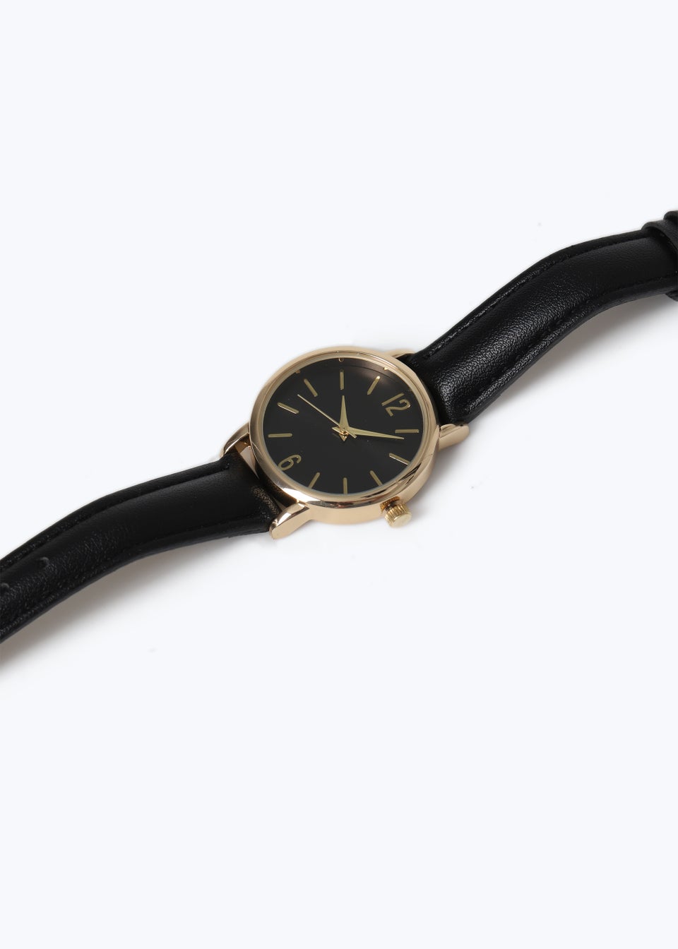 Black Strap Watch Matalan