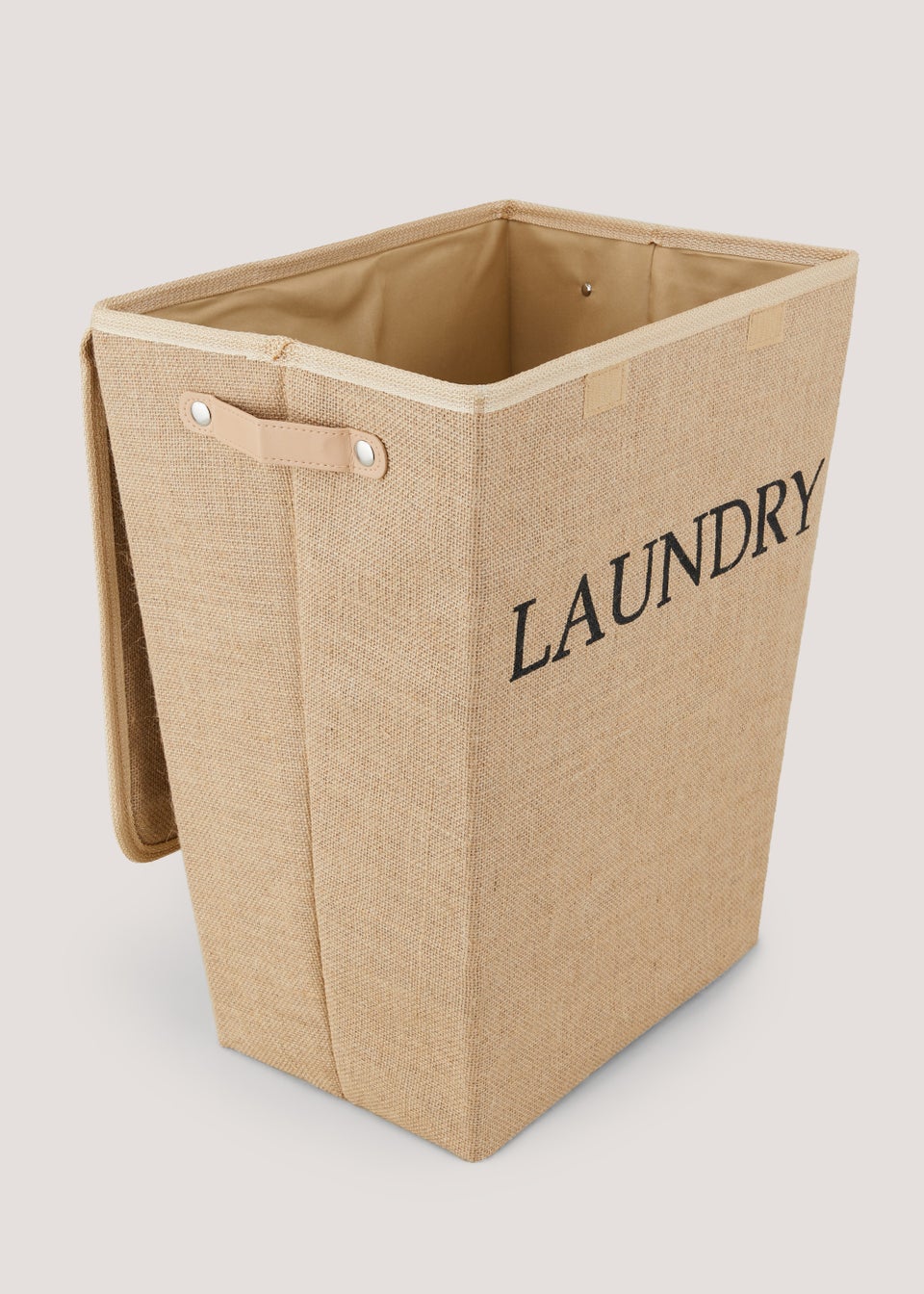 Jute Foldable Laundry Basket (50cm x 40cm x 29cm)