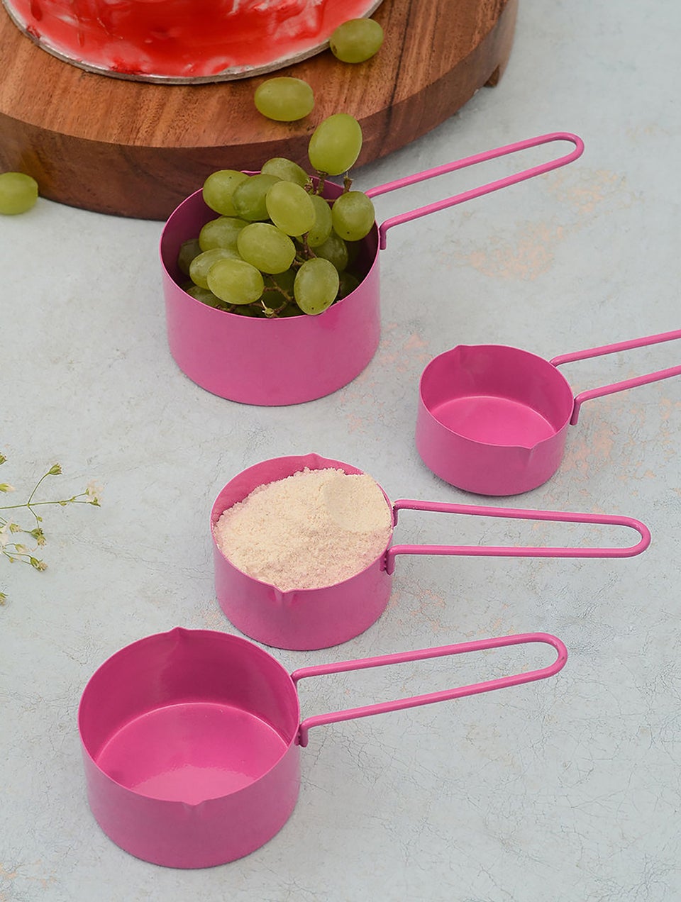 Pink Iron Measuring Cups