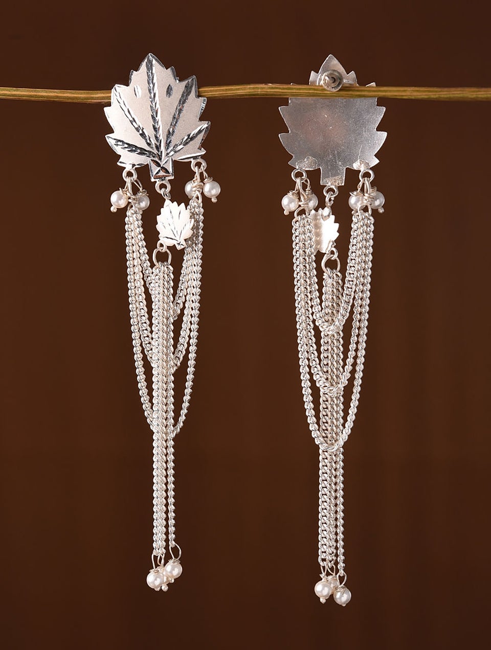 Women Tribal Silver Earrings