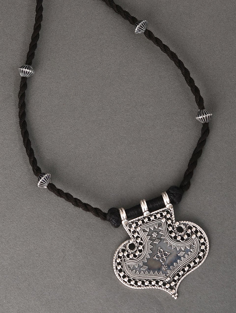 Women Tribal Silver Necklace