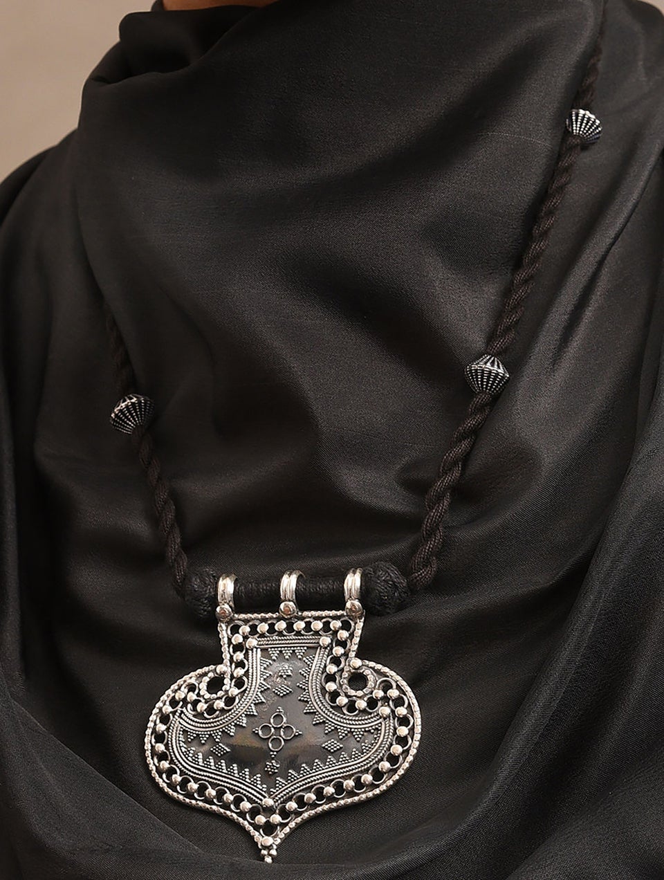 Women Tribal Silver Necklace