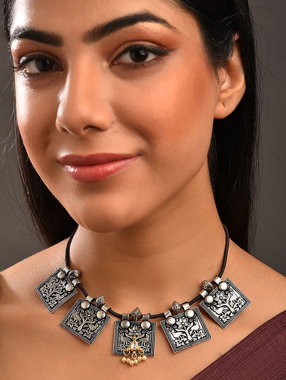 Dual Tone Tribal Necklace