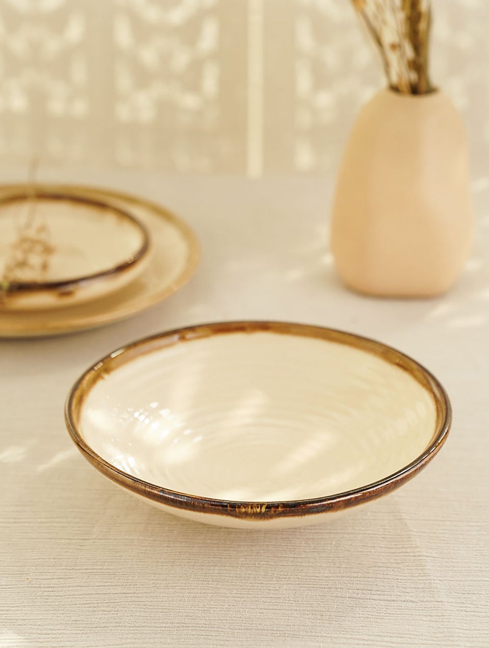 Ivory Ceramic Pasta Bowl
