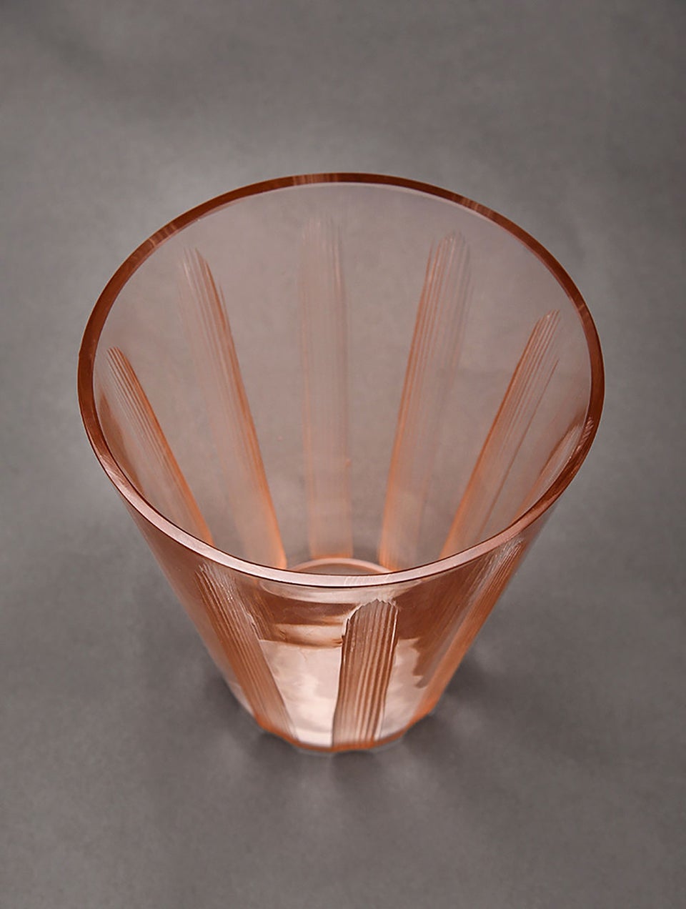Peach Handblown Glass Vase