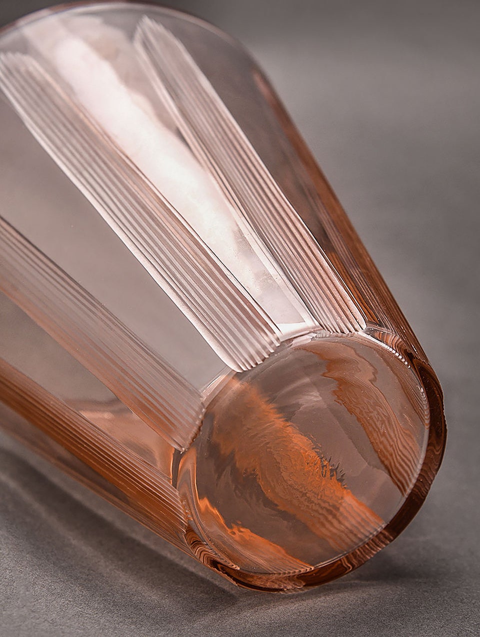 Peach Handblown Glass Vase