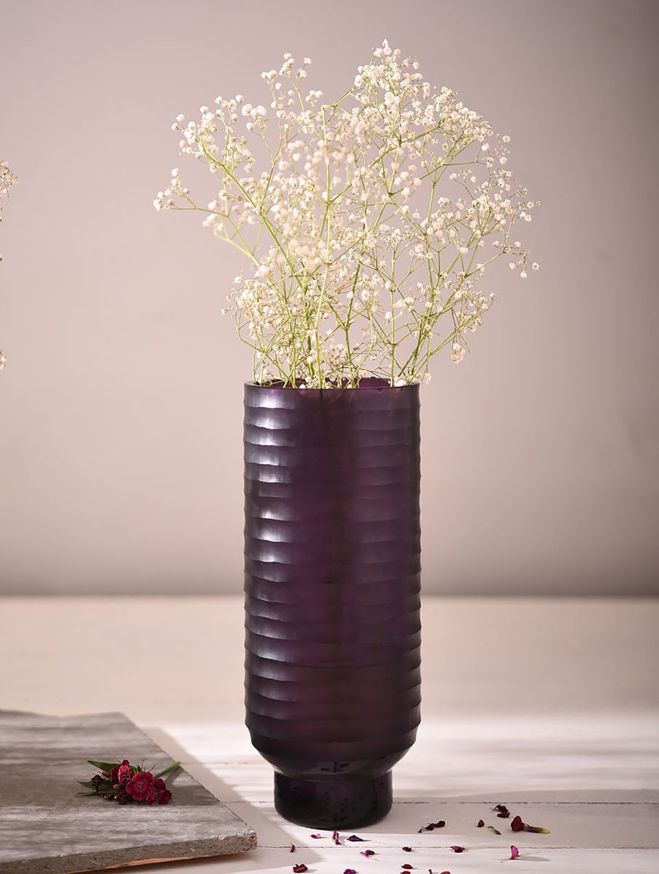 Violet Handblown Glass Vase