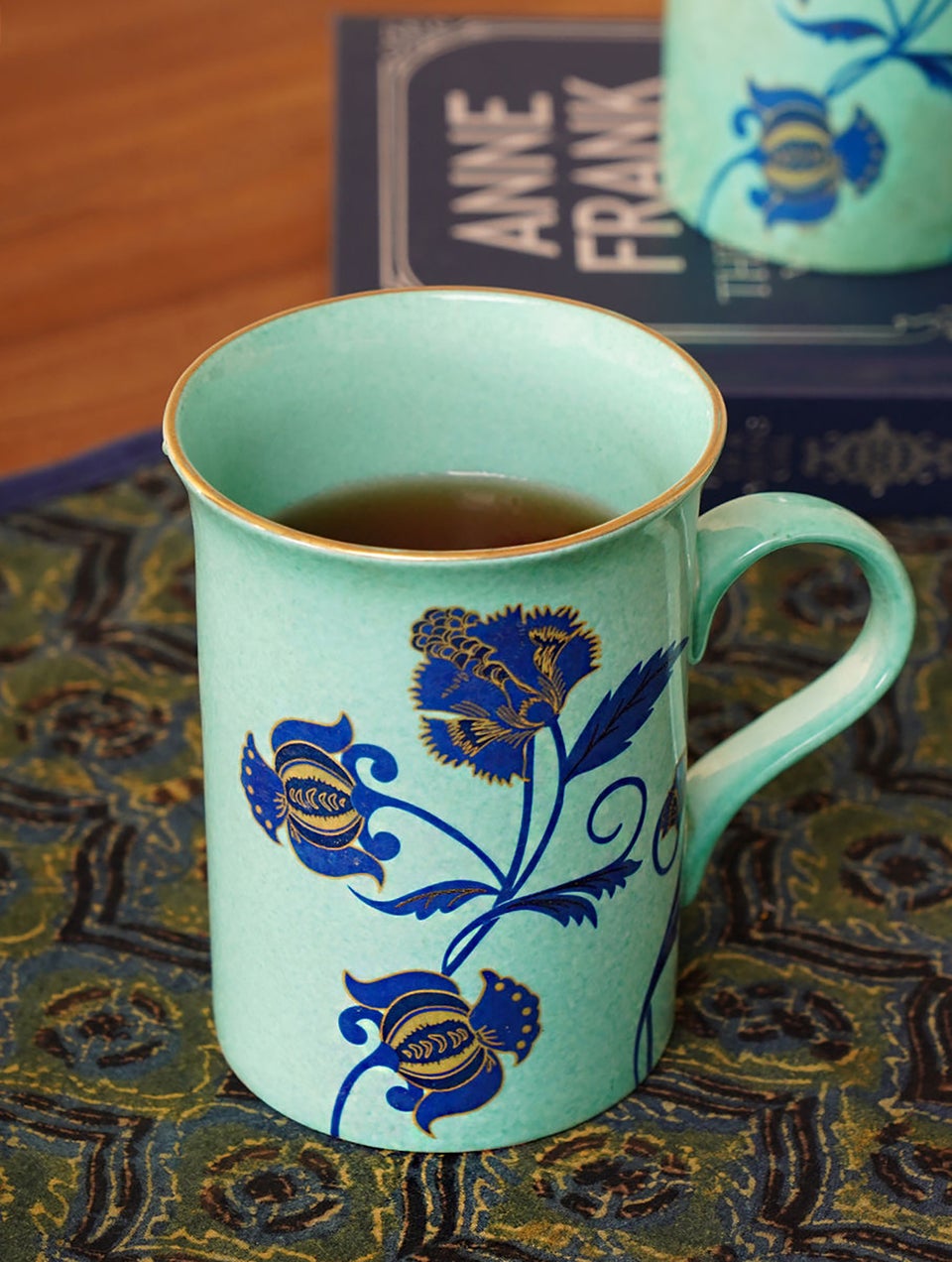 Artic Green Floral Mug