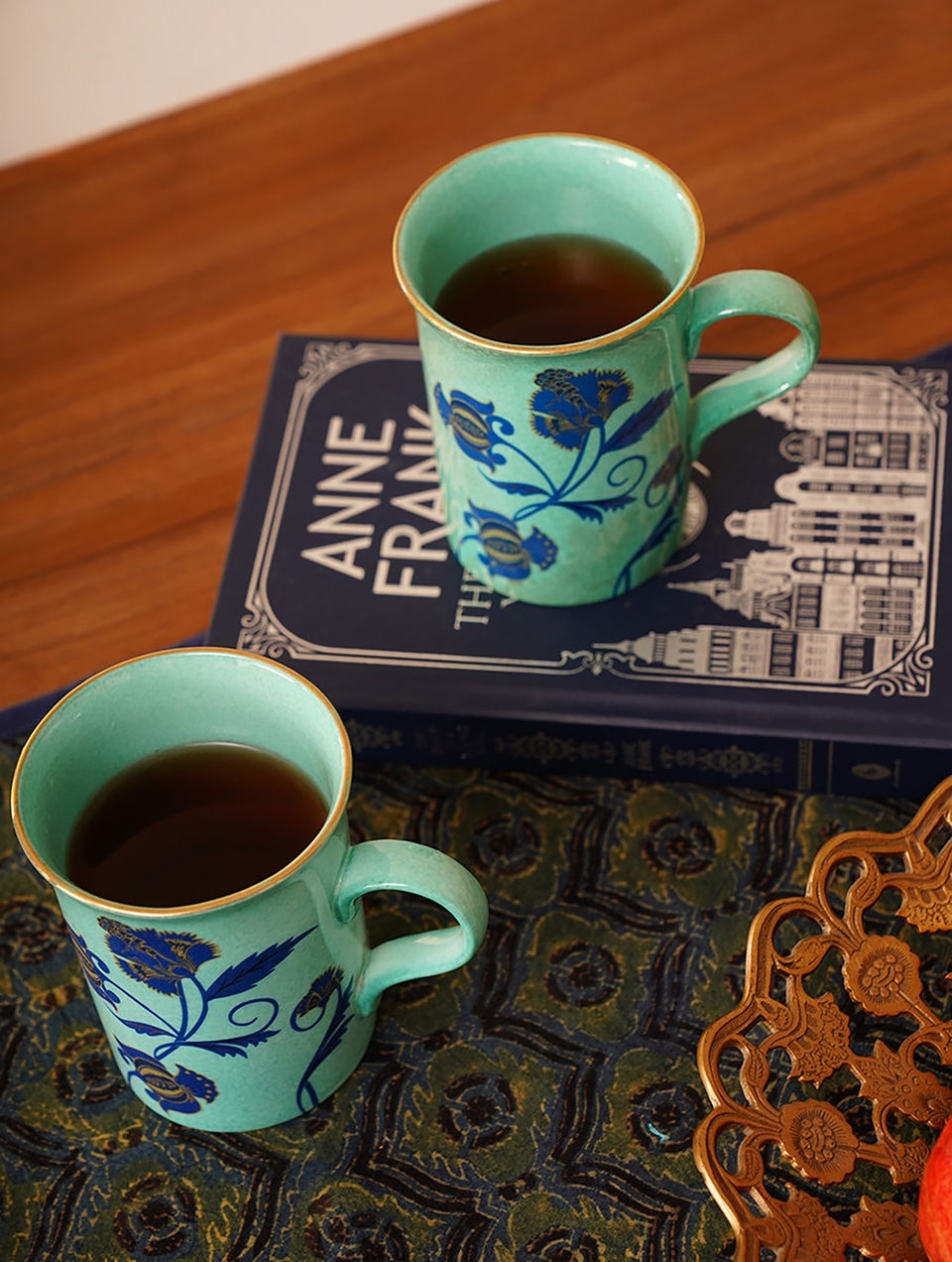 Artic Green Floral Mug