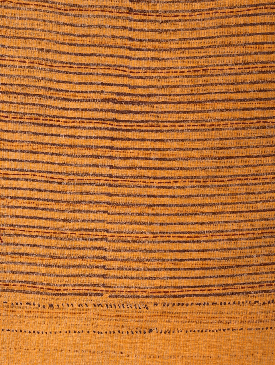 Women Orange Kota Block Print Dupatta