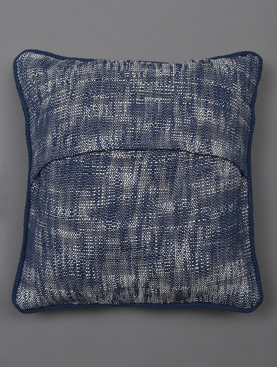 Indigo Blue Handloom Cotton Woven Cushion Cover