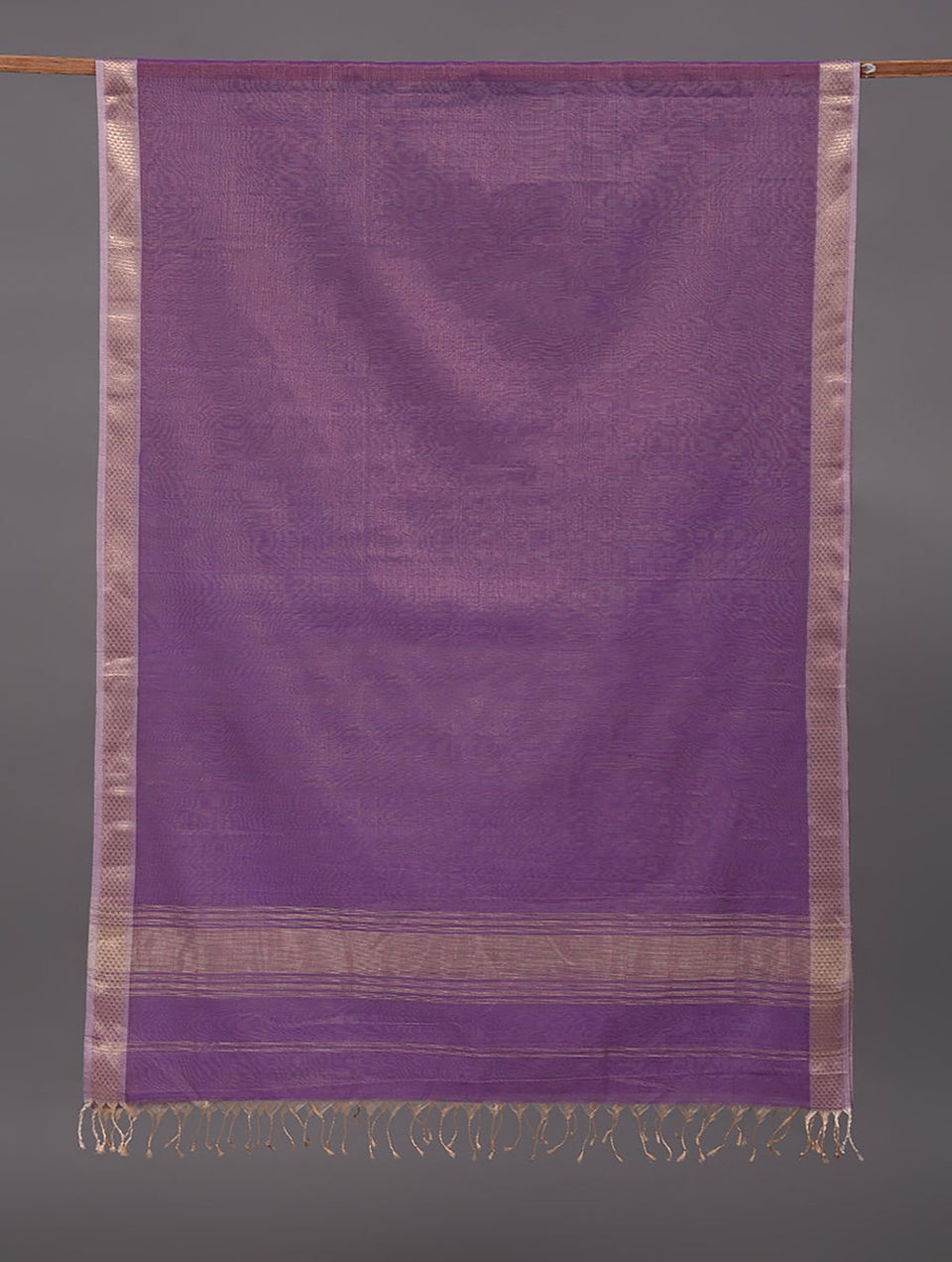 Women Violet Handwoven Silk Cotton Dupatta