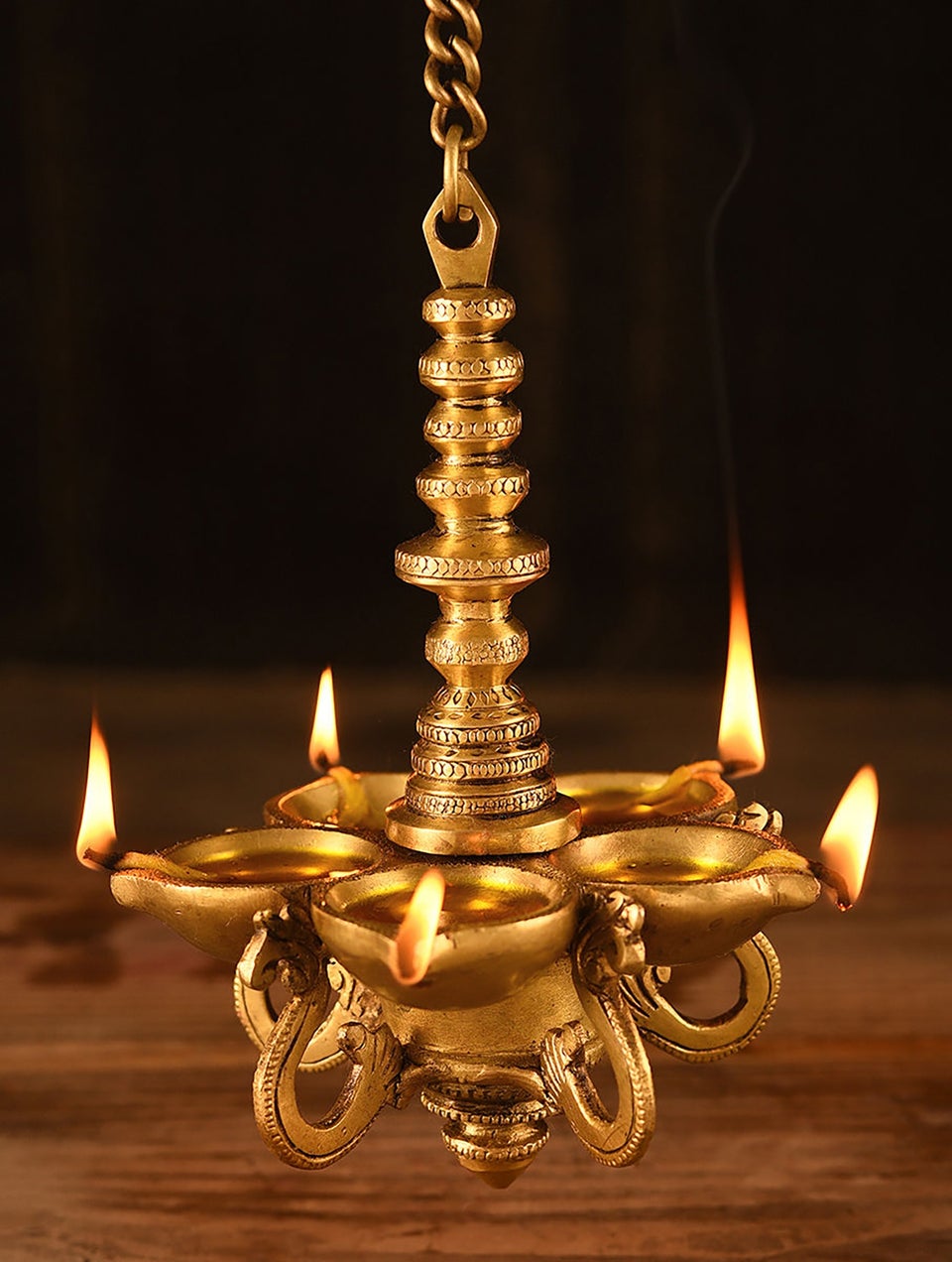 Prachi Exports Brass Handcrafted Hanging Lamp