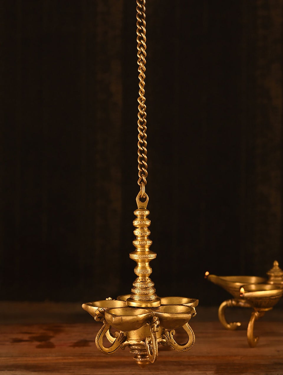 Prachi Exports Brass Handcrafted Hanging Lamp
